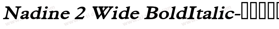 Nadine 2 Wide BoldItalic字体转换
